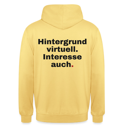 Hintergrund virtuell Motiv-Hoodie unisex, Farbe Zitronengelb