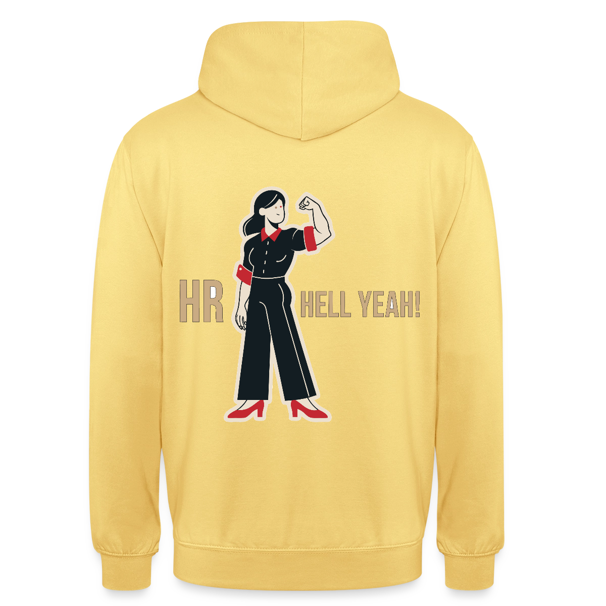 HR. Hell yeah! Motiv-Hoodie unisex, Farbe Zitronengelb