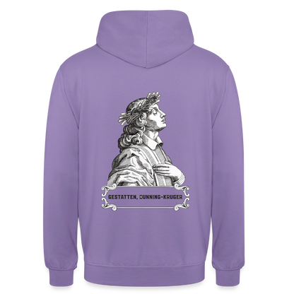 "Gestatten, Dunning-Kruger. Kupferstich-Motiv" Motiv-Hoodie unisex, Farbe Lavendel