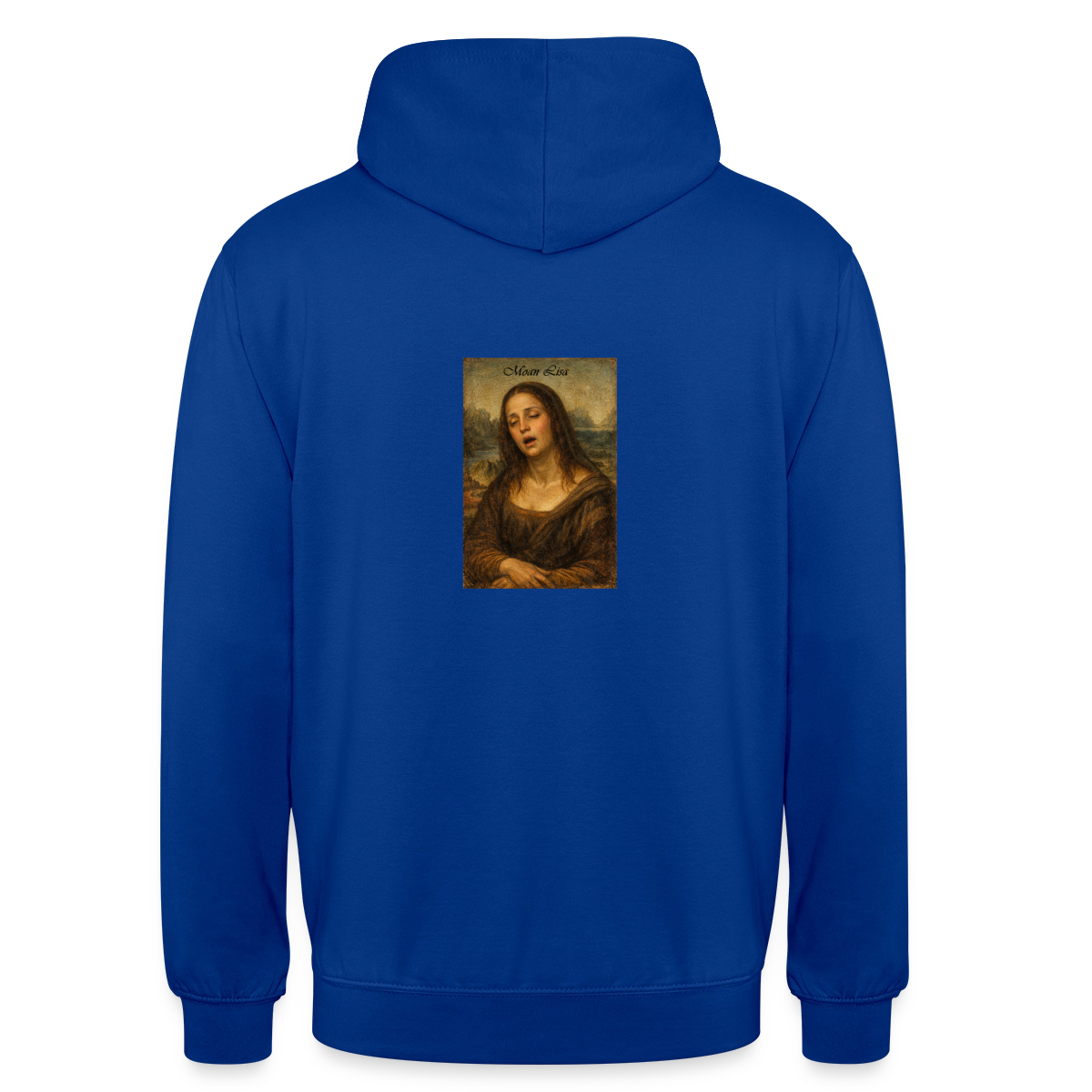 Moan Lisa Motiv-Hoodie unisex, Farbe Royalblau