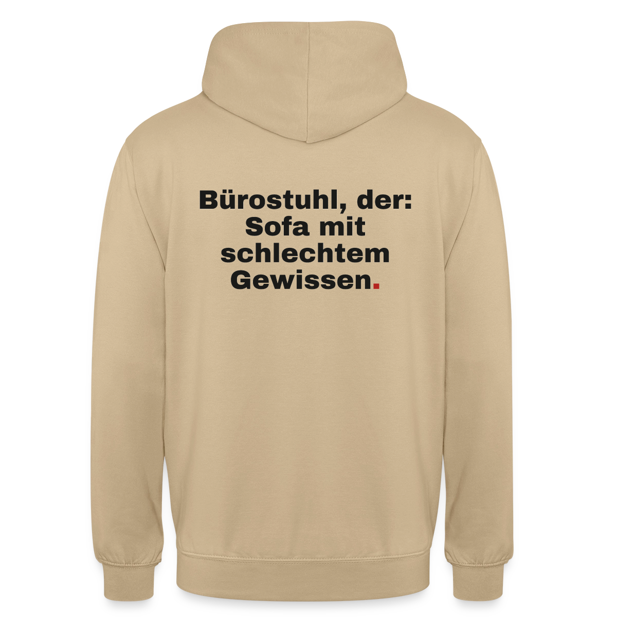 Bürostuhl, der Motiv-Hoodie unisex, Farbe Beige