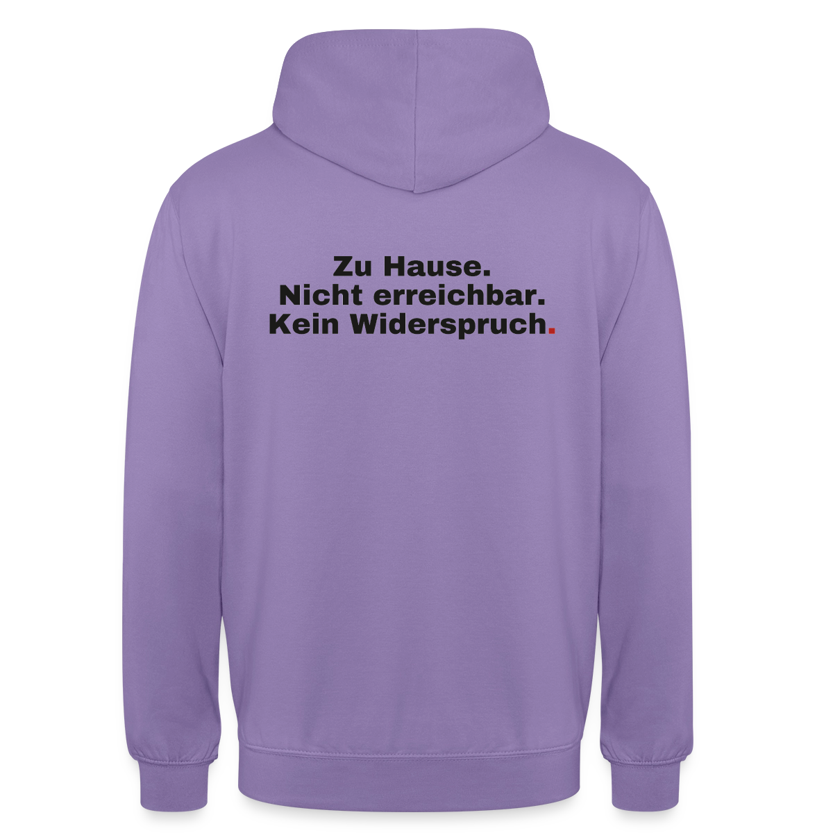 Kein Widerspruch Motiv-Hoodie unisex, Farbe Lavendel