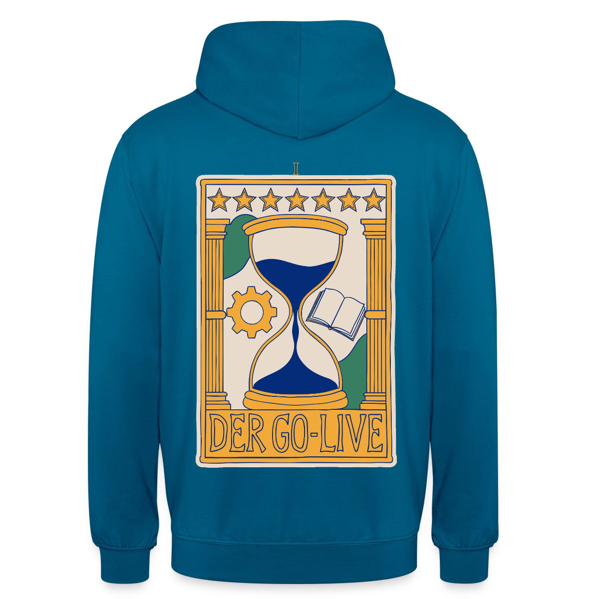Der Go-Live. Tarot-Motiv Motiv-Hoodie unisex, Farbe Tiefseeblau
