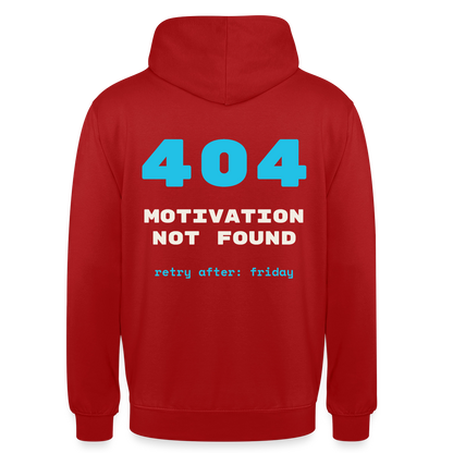 404 Motivation not found. Retry after: friday Motiv-Hoodie unisex, Farbe Rot