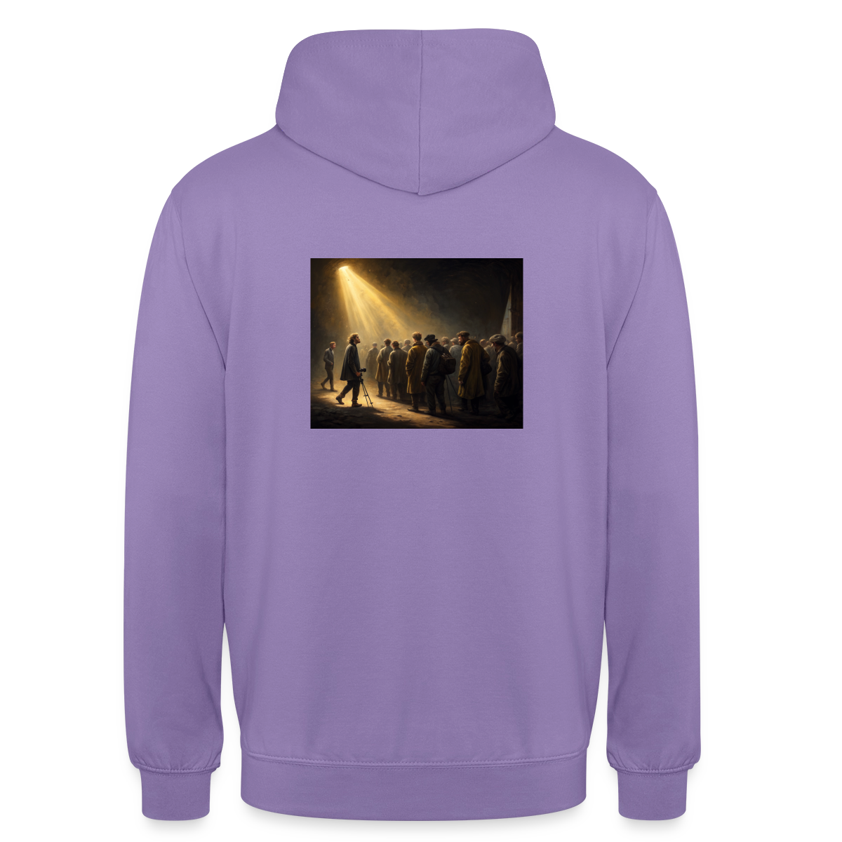 Das Teamfoto. Renaissance-Motiv Motiv-Hoodie unisex, Farbe Lavendel
