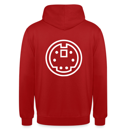 "PS/2" Motiv-Hoodie unisex, Farbe Rot