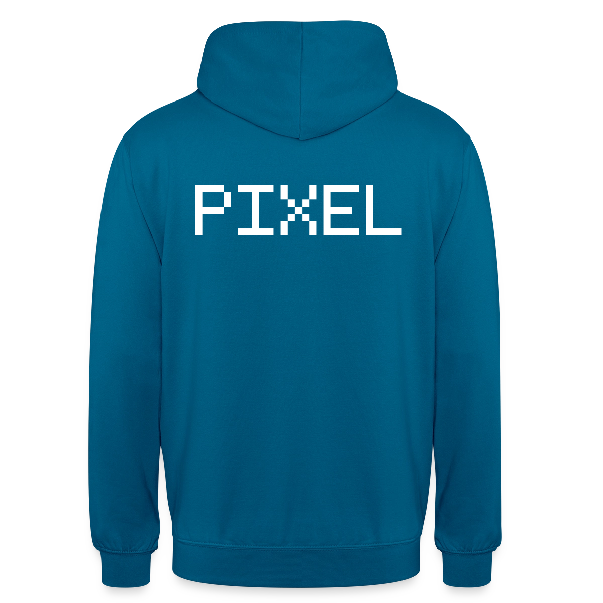 Pixel. Monochrom-Motiv Motiv-Hoodie unisex, Farbe Tiefseeblau