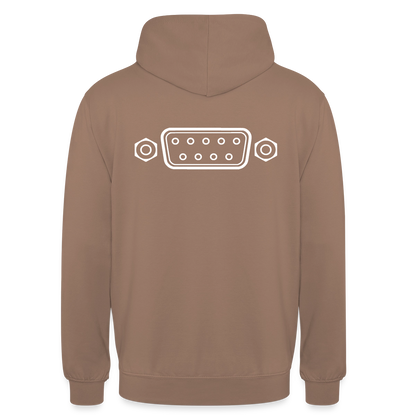 "RS-232" Motiv-Hoodie unisex, Farbe Mokka