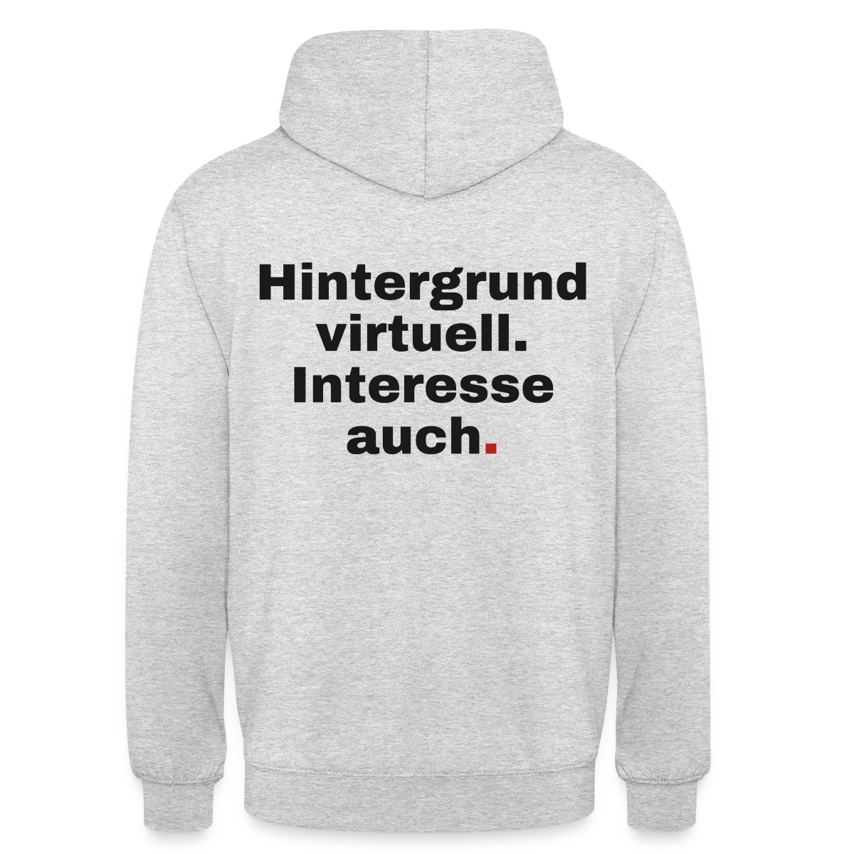 Hintergrund virtuell Motiv-Hoodie unisex, Farbe Hellgrau meliert