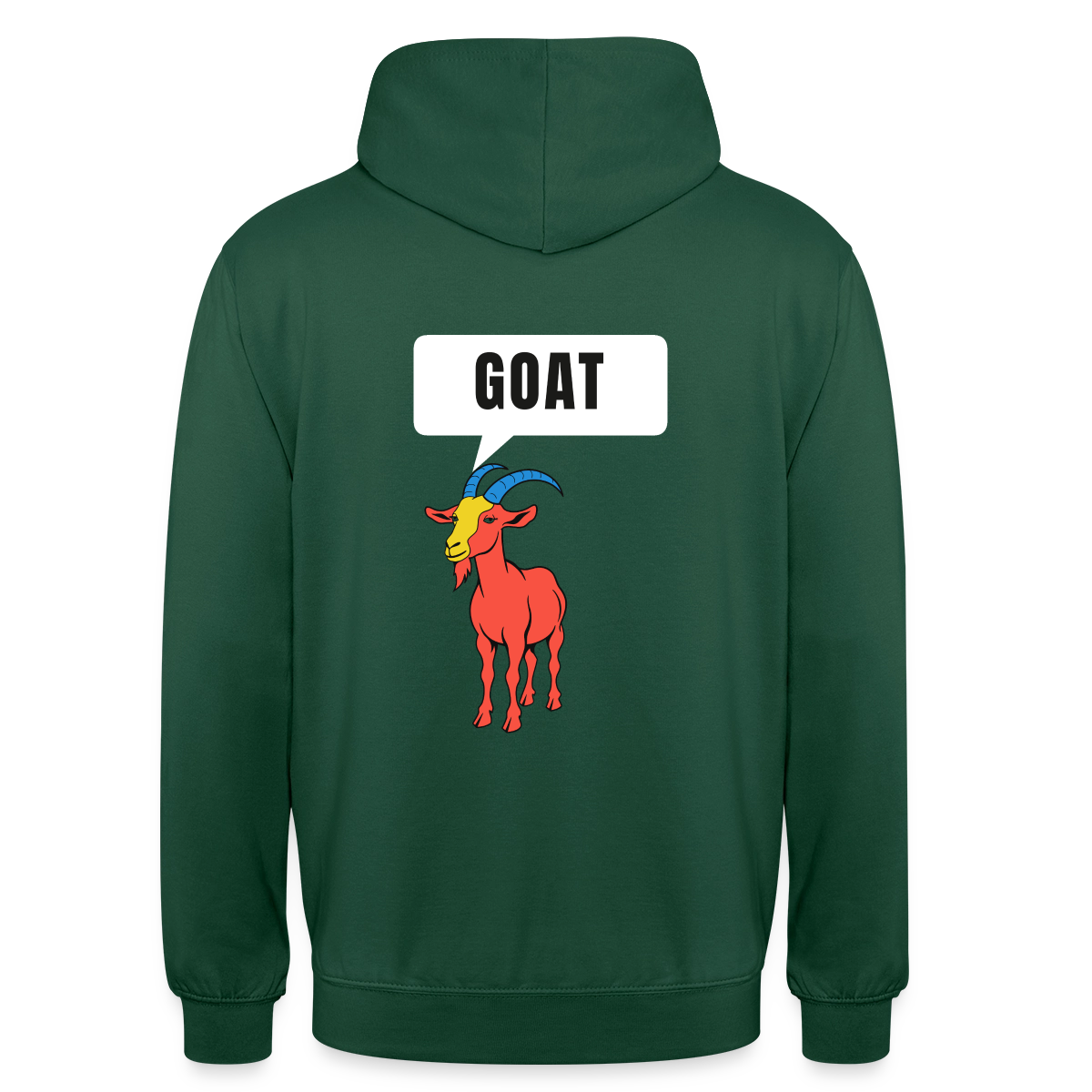 GOAT. Schild-Motiv Motiv-Hoodie unisex, Farbe Flaschengrün