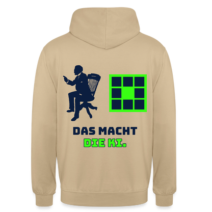 Das macht die KI. Motiv-Hoodie unisex, Farbe Beige
