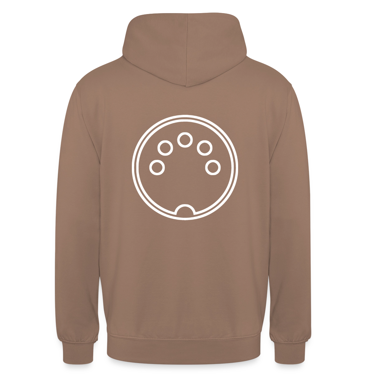 "DIN 41524" Motiv-Hoodie unisex, Farbe Mokka