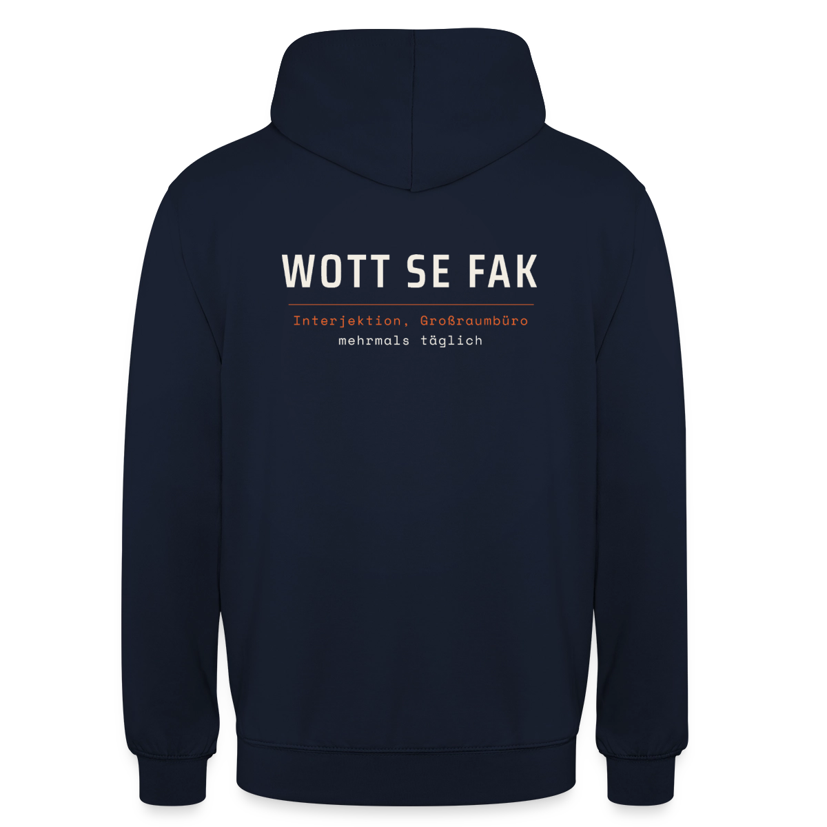 Wott se fak. Wörterbuch-Motiv Motiv-Hoodie unisex, Farbe Navy
