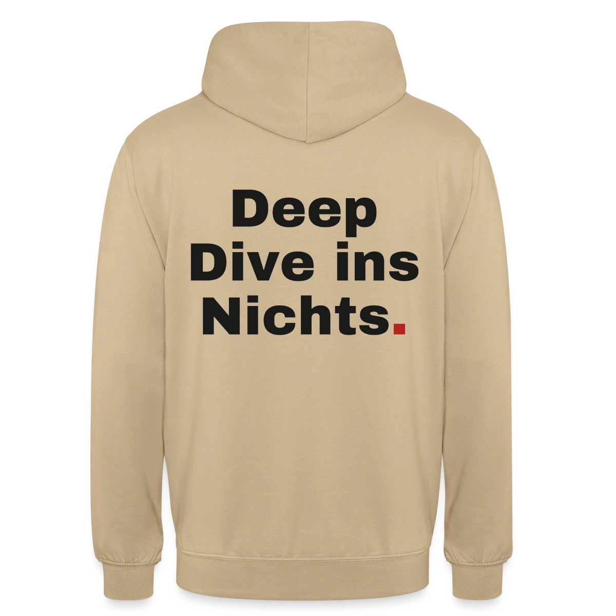 Deep Dive ins Nichts. Motiv-Hoodie unisex, Farbe Beige