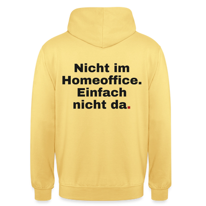 Einfach nicht da Motiv-Hoodie unisex, Farbe Zitronengelb