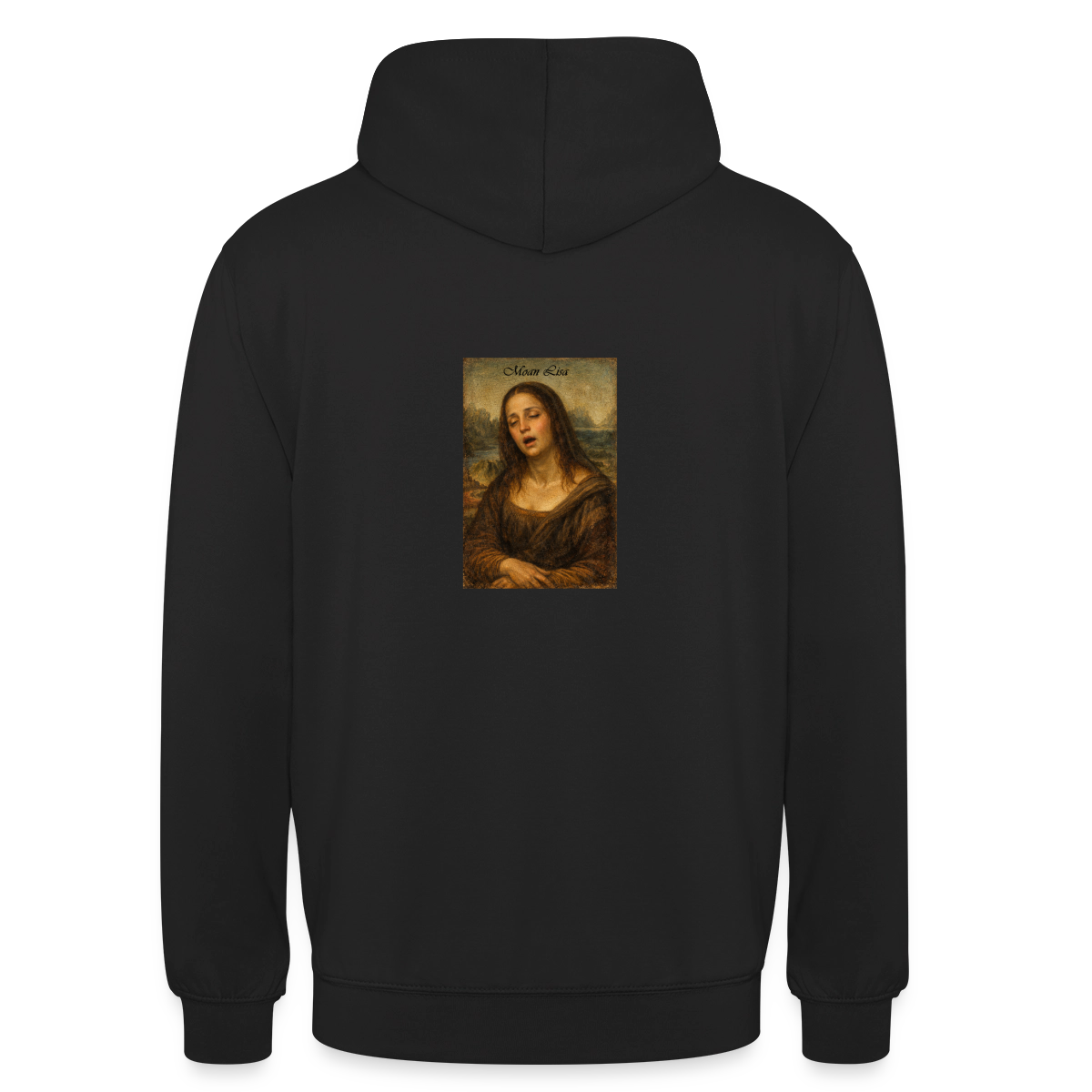 Moan Lisa Motiv-Hoodie unisex, Farbe Schwarz