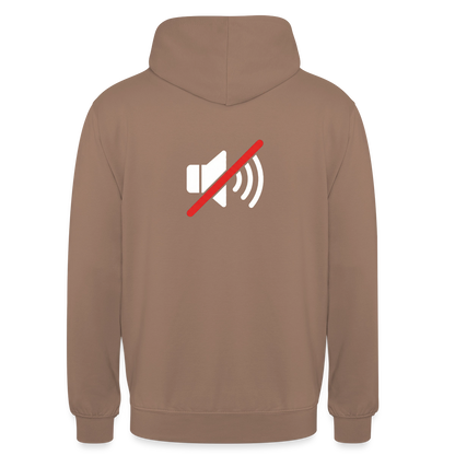 "You're on mute. Signal-Motiv" Motiv-Hoodie unisex, Farbe Mokka
