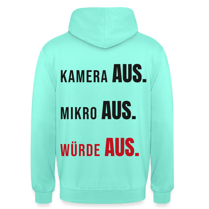 Kamera aus, Würde aus Motiv-Hoodie unisex, Farbe Mint