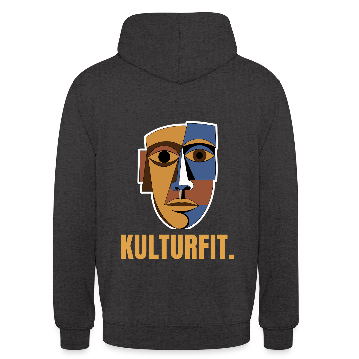 Kulturfit. Kubismus-Motiv Motiv-Hoodie unisex, Farbe Anthrazit