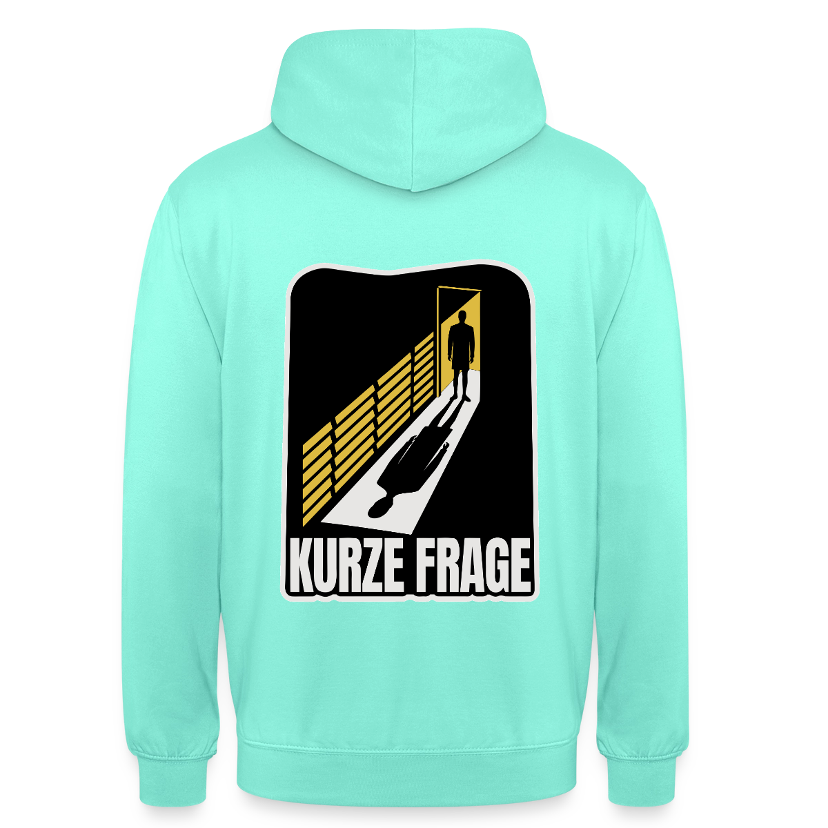 "Kurze Frage. Film-noir-Motiv" Motiv-Hoodie unisex, Farbe Mint