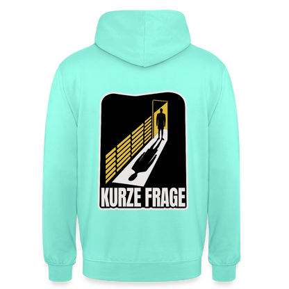 "Kurze Frage. Film-noir-Motiv" Motiv-Hoodie unisex, Farbe Mint