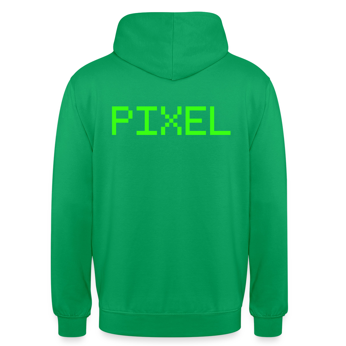 Pixel. Phosphor-Motiv Motiv-Hoodie unisex, Farbe Kelly Green