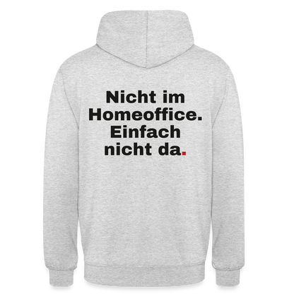 Einfach nicht da Motiv-Hoodie unisex, Farbe Hellgrau meliert