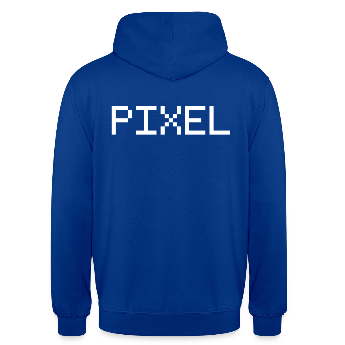 Pixel. Monochrom-Motiv Motiv-Hoodie unisex, Farbe Royalblau