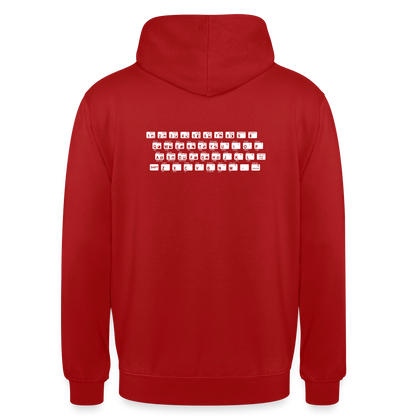 48K ZX Spectrum Motiv-Hoodie unisex, Farbe Rot