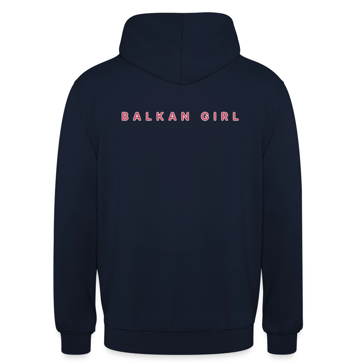 Balkan Girl Motiv-Hoodie unisex, Farbe Navy