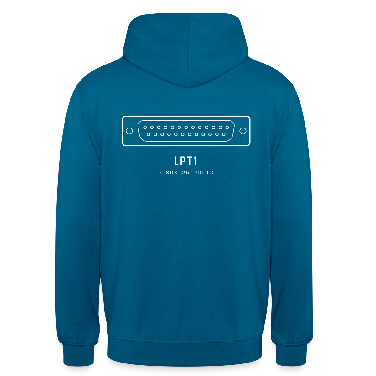 "LPT1, D-Sub 25-polig" Motiv-Hoodie unisex, Farbe Tiefseeblau