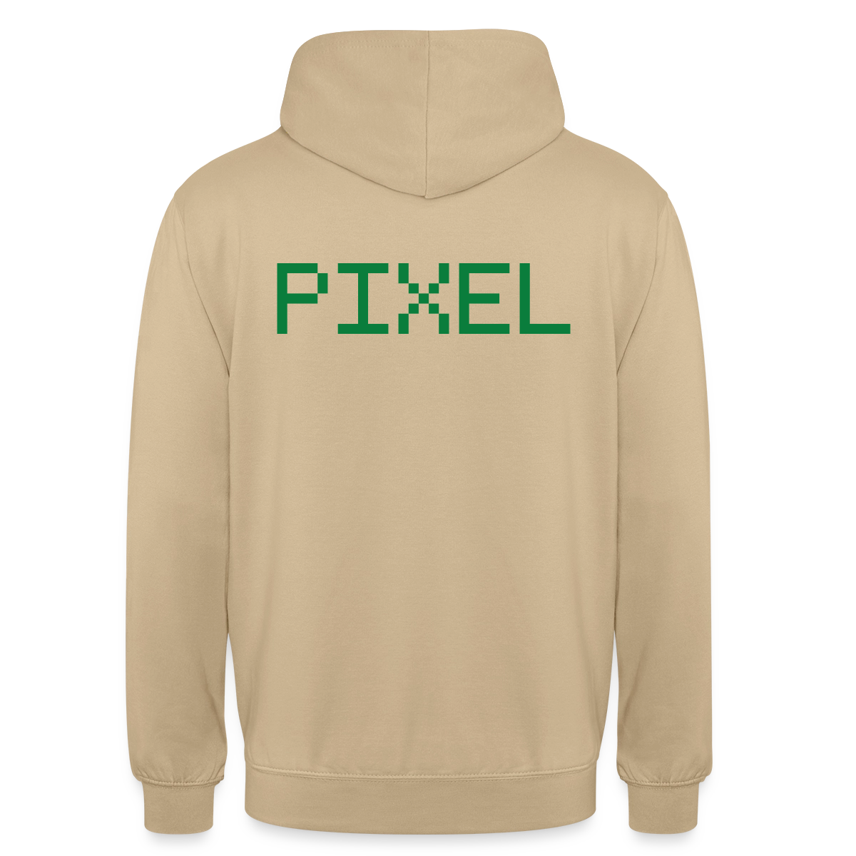 Pixel. Outline-Motiv Motiv-Hoodie unisex, Farbe Beige