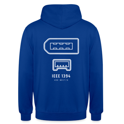 "IEEE 1394, 400 Mbit/s" Motiv-Hoodie unisex, Farbe Royalblau