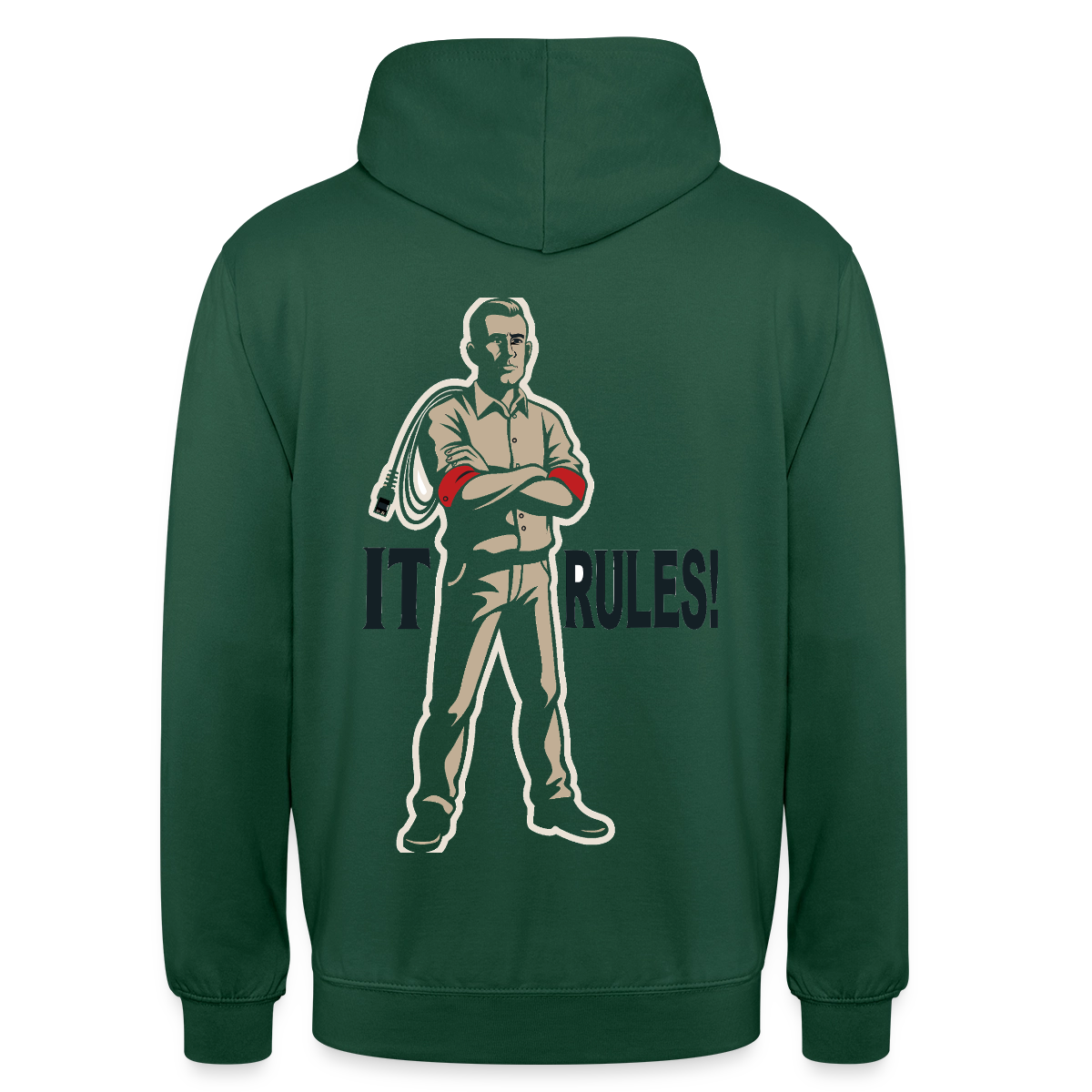 IT rules! Motiv-Hoodie unisex, Farbe Flaschengrün