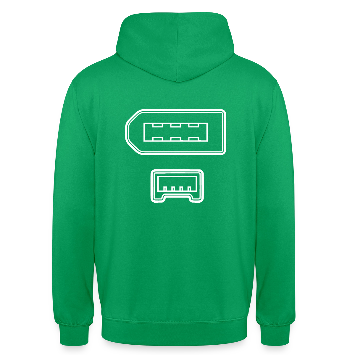 "IEEE 1394" Motiv-Hoodie unisex, Farbe Kelly Green