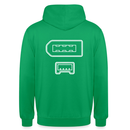 "IEEE 1394" Motiv-Hoodie unisex, Farbe Kelly Green