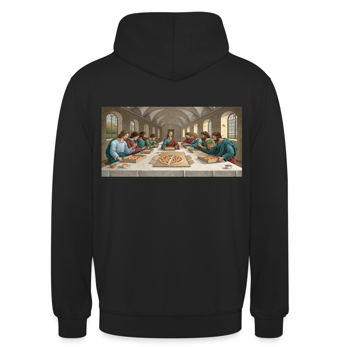 Das Teamevent. Renaissance-Motiv Motiv-Hoodie unisex, Farbe Schwarz