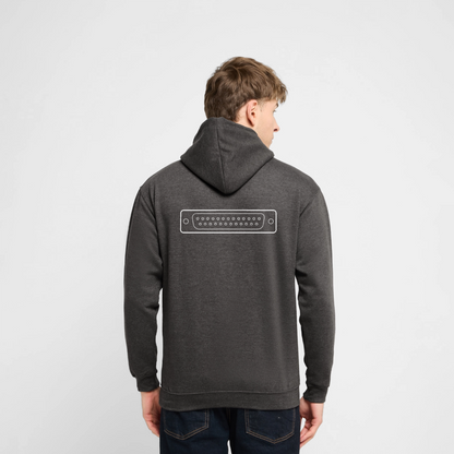 LPT1 Motiv-Hoodie unisex, Farbe Anthrazit, Model