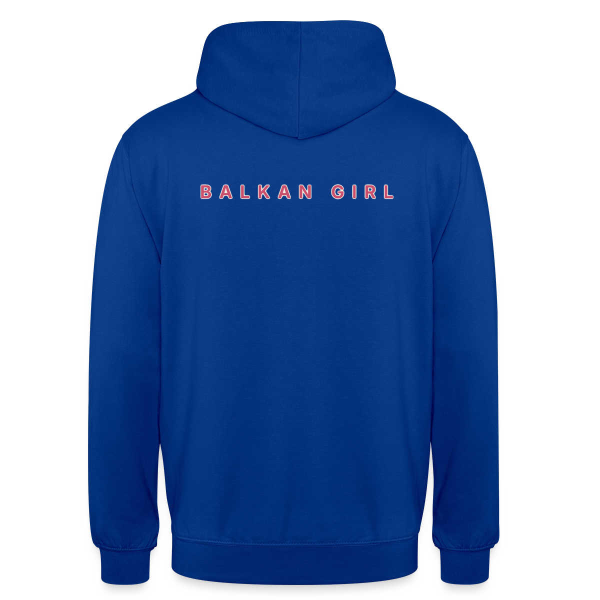 Balkan Girl Motiv-Hoodie unisex, Farbe Royalblau