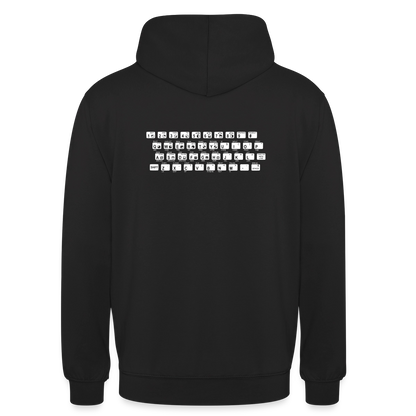 48K ZX Spectrum Motiv-Hoodie unisex, Farbe Schwarz