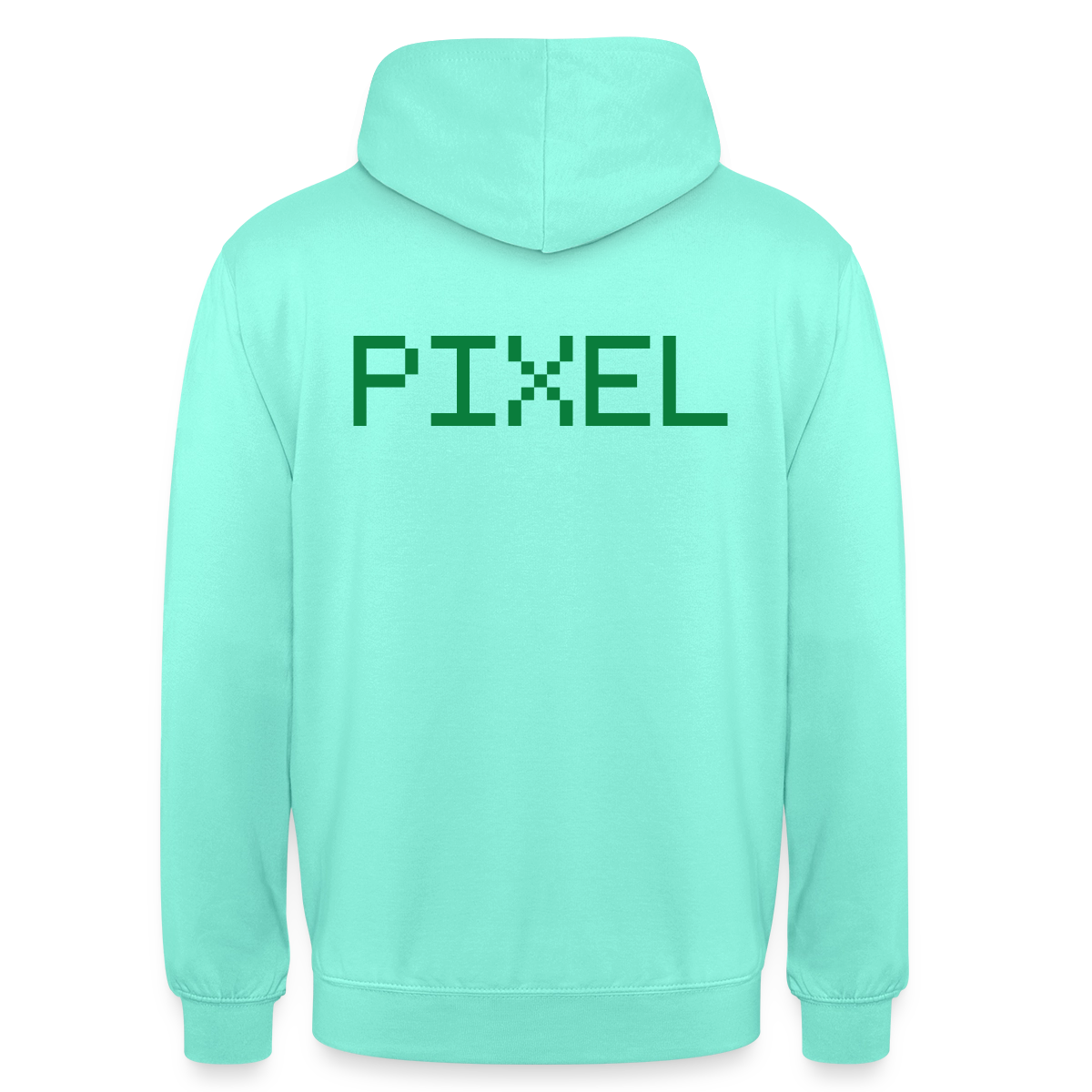 Pixel. Outline-Motiv Motiv-Hoodie unisex, Farbe Mint