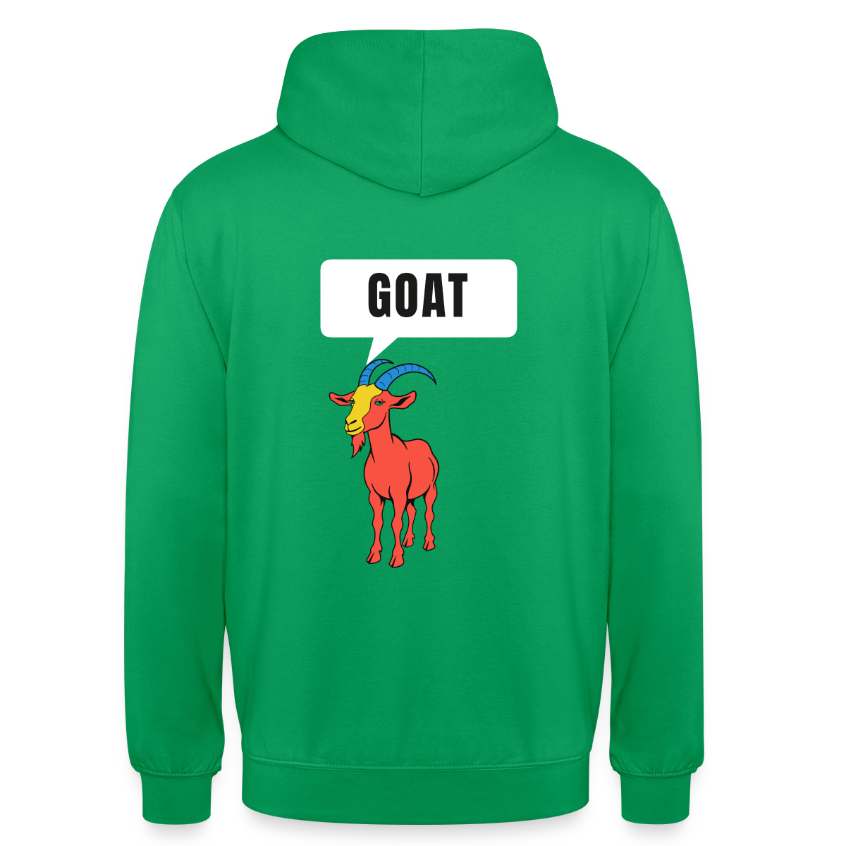 GOAT. Schild-Motiv Motiv-Hoodie unisex, Farbe Kelly Green