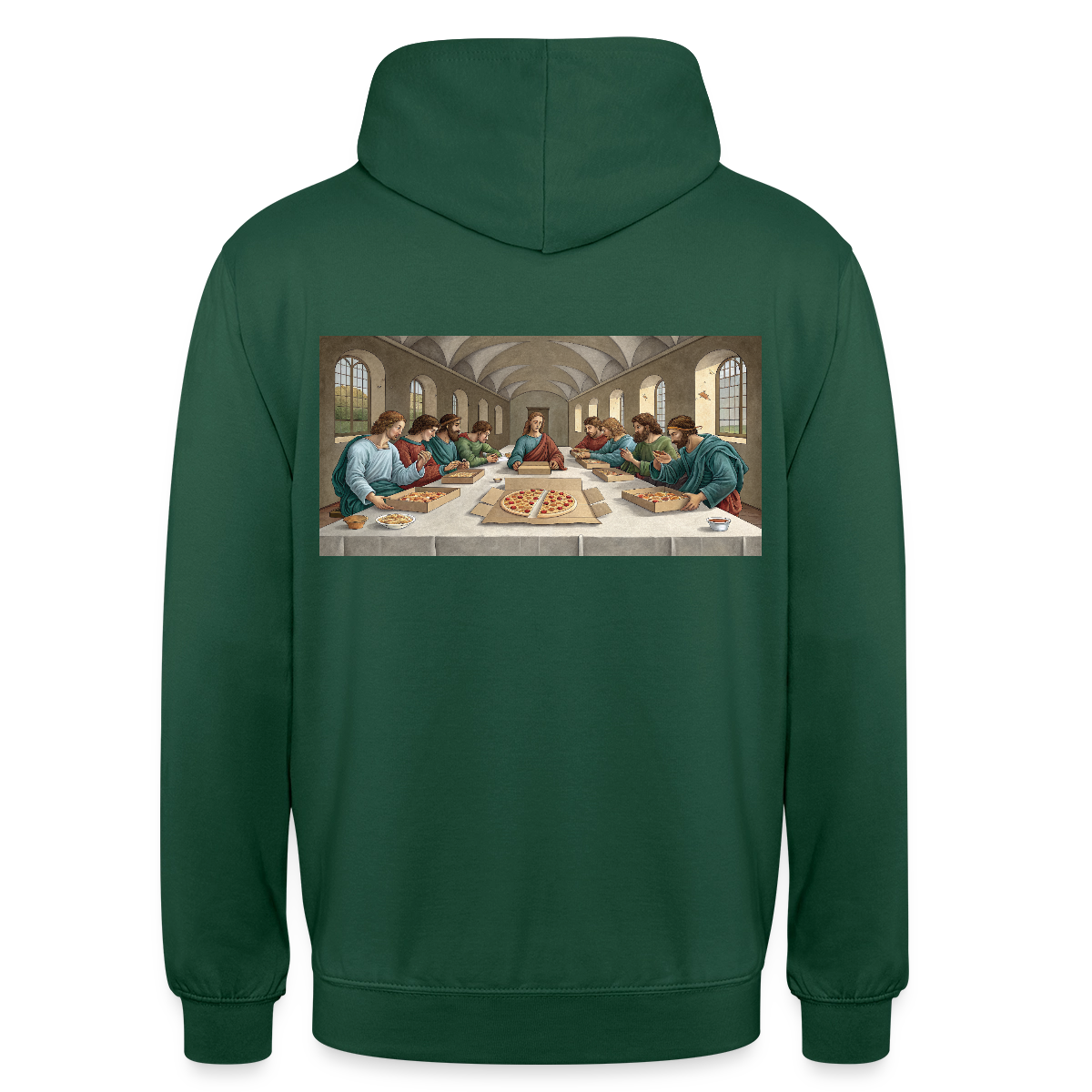 Das Teamevent. Renaissance-Motiv Motiv-Hoodie unisex, Farbe Flaschengrün