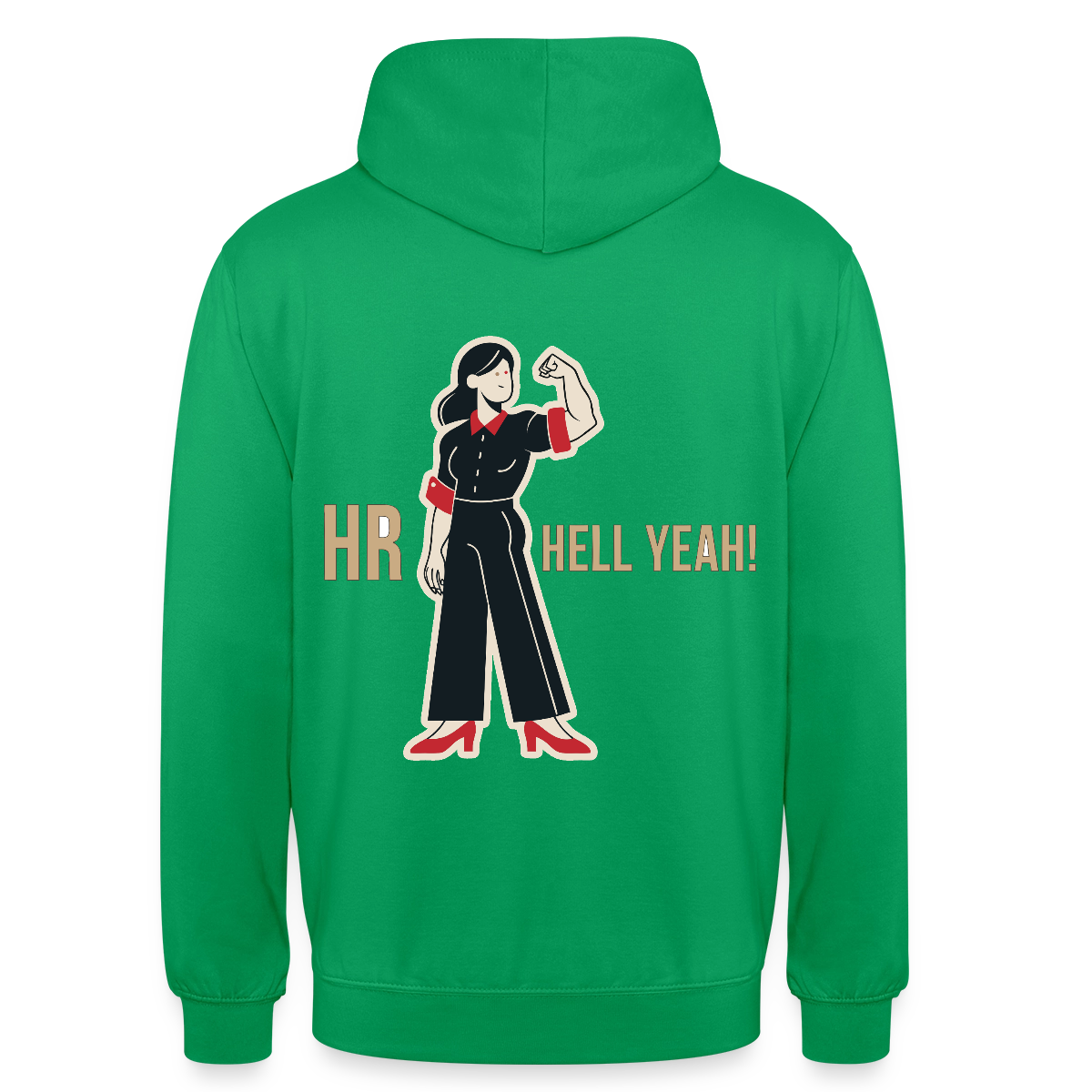 HR. Hell yeah! Motiv-Hoodie unisex, Farbe Kelly Green