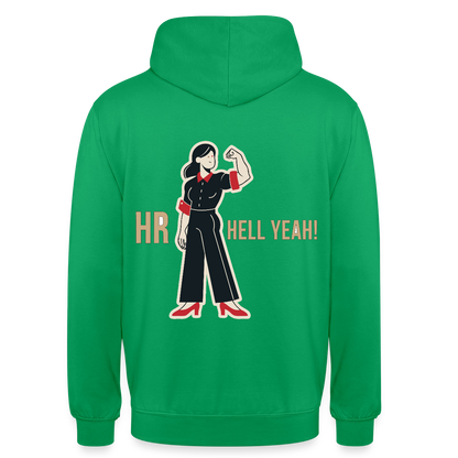 HR. Hell yeah! Motiv-Hoodie unisex, Farbe Kelly Green
