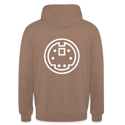 "PS/2" Motiv-Hoodie unisex, Farbe Mokka