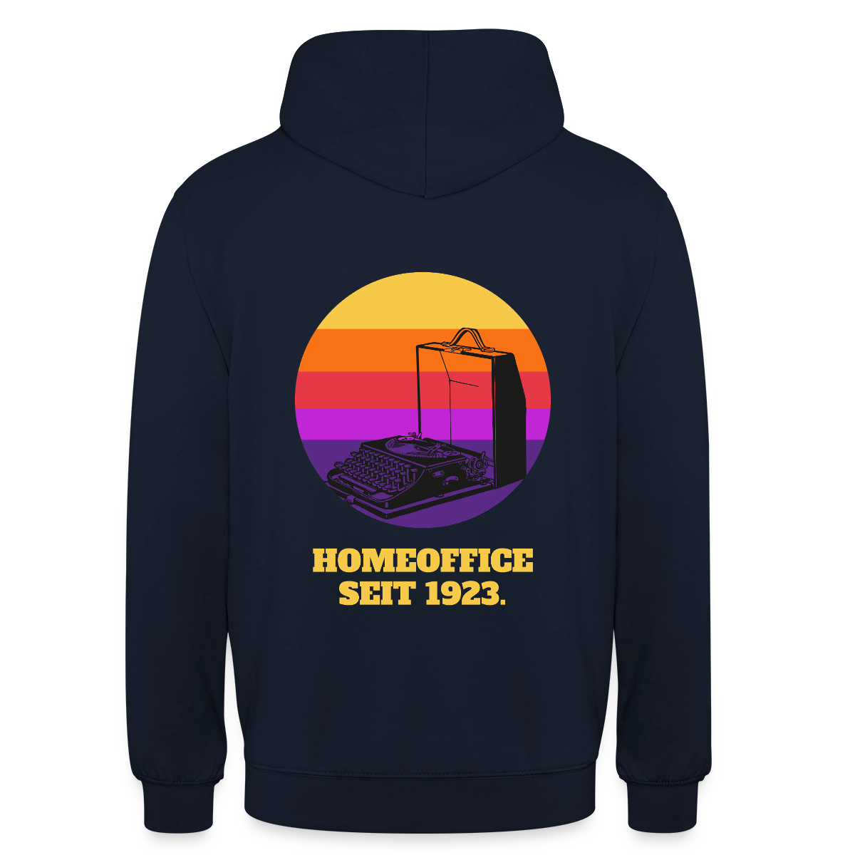 Homeoffice seit 1923 Motiv-Hoodie unisex, Farbe Navy