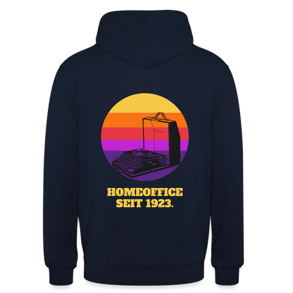 Homeoffice seit 1923 Motiv-Hoodie unisex, Farbe Navy