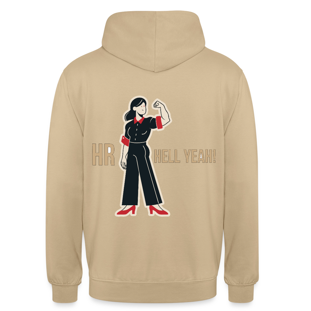 HR. Hell yeah! Motiv-Hoodie unisex, Farbe Beige
