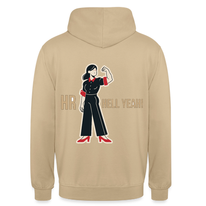HR. Hell yeah! Motiv-Hoodie unisex, Farbe Beige